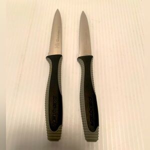 (2) Dexter Russell V105SC 3 1/2" Paring Knives-Soft Rubber Handle-Carbon Steel